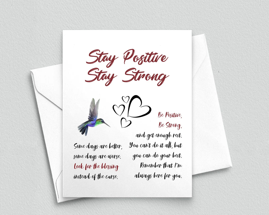 Everything is going to be ok card, Encouragement Uplifting Stay Strong Card - Meaningful Cards