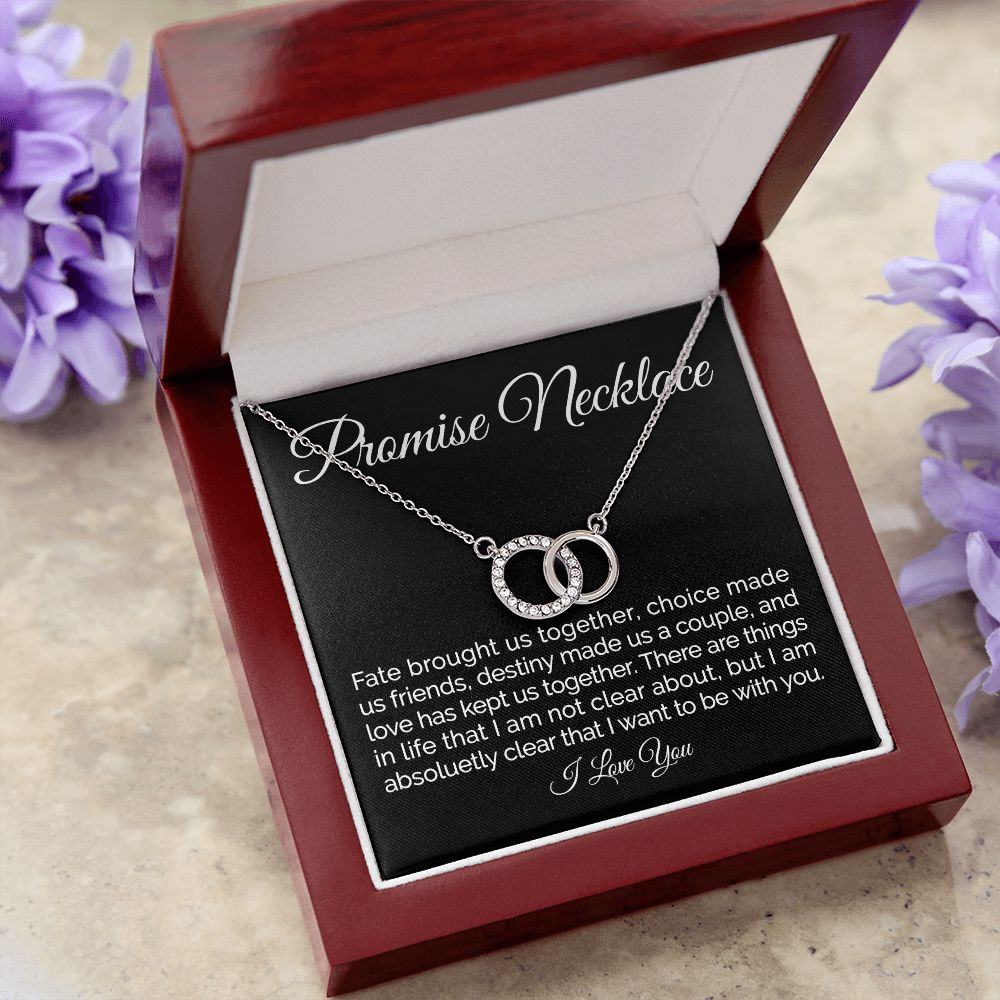Meaningful To my girlfriend promise necklace connected hoops necklace - Meaningful Cards