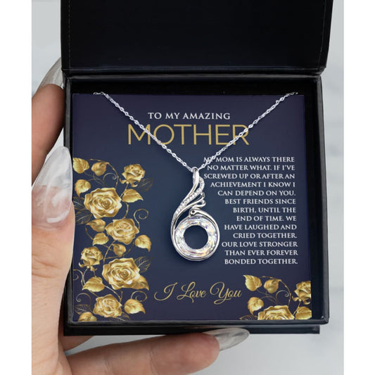 Mother's Day Birthday Solid Silver Necklace Gift for Her - Meaningful Cards