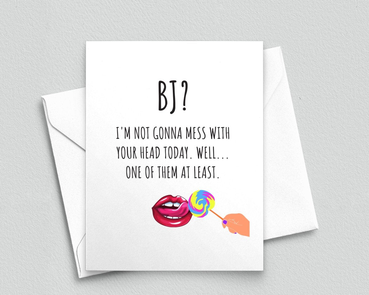 Naughty Blow Job Anniversary Birthday Card For Him - Meaningful Cards