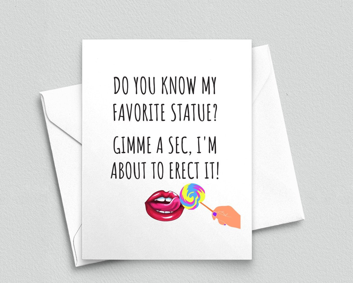 Naughty Erect It Anniversary Birthday Card For Him - Meaningful Cards