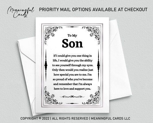 Sentimental card for you son - Meaningful Cards