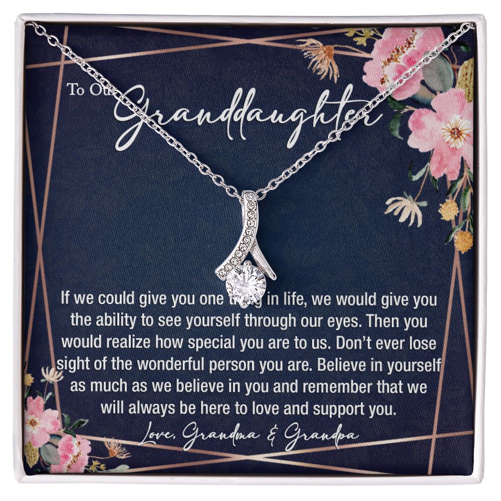 sentimental to my granddaughter gift from grandparents - alluring beauty gold necklace - Meaningful Cards