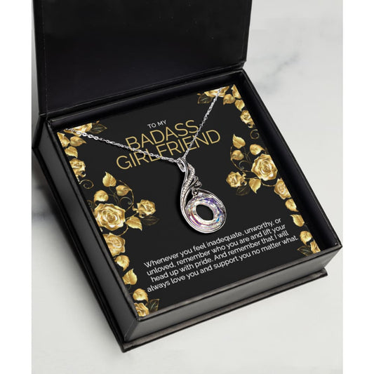 Badass Girlfriend Rising Phoenix Silver Necklace - Meaningful Cards