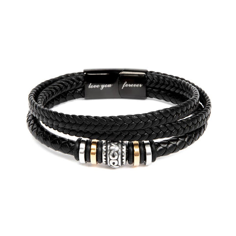 To my Husband Vegan Leather Bracelet for him