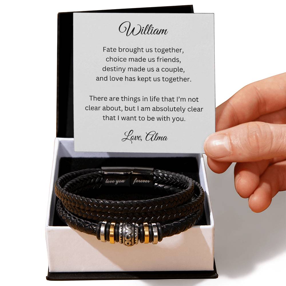 Promise bracelet for him, Unique romantic gift for boyfriend