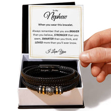 To my Nephew Vegan Leather Bracelet for Nephew