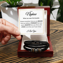 To my Nephew Vegan Leather Bracelet for Nephew
