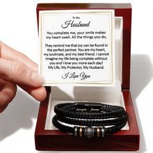 To my Husband Vegan Leather Bracelet for him