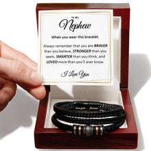 To my Nephew Vegan Leather Bracelet for Nephew