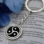 BDSM keychain, triskele pendant jewelry, triskelion bdsm jewelry, bdsm symbol, bdsm emblem, submissive jewelry, naughty, adult, sexy