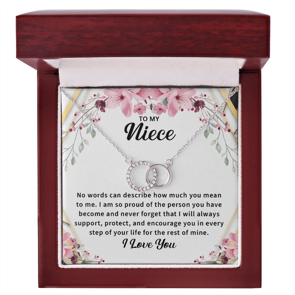 14k White Gold Necklace for Niece Dainty Jewelry - Meaningful Cards