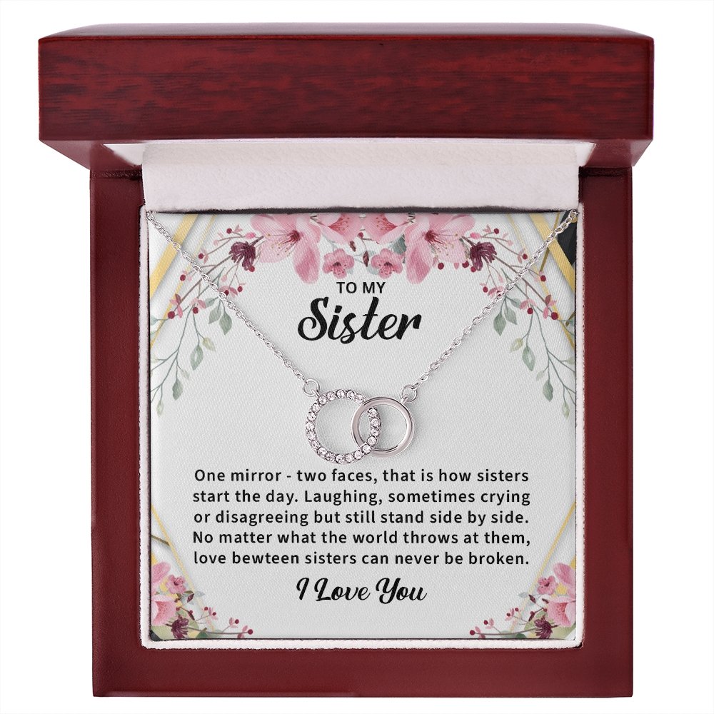 14k White Gold Necklace for Sister Dainty Jewelry - Meaningful Cards