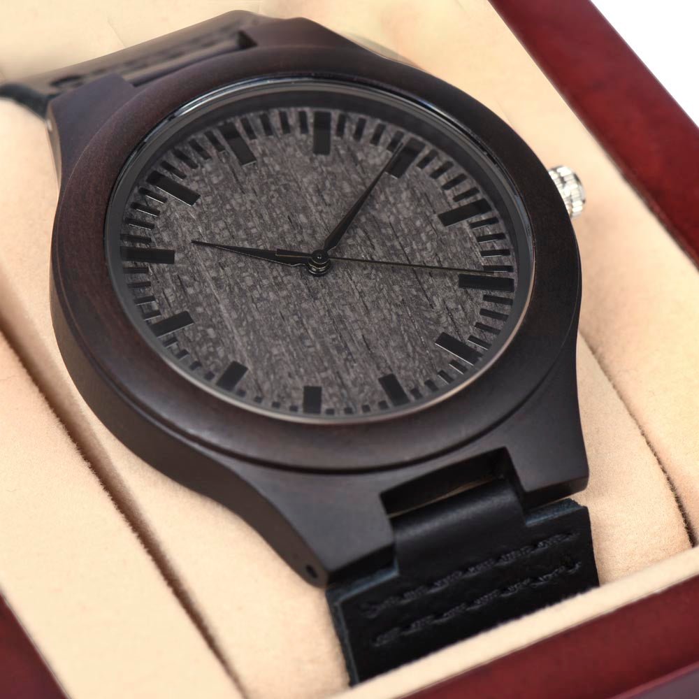 1st Wedding Anniversary Watch for Him, 1 Year Anniversary Gift for Husband Wooden Watch - Meaningful Cards
