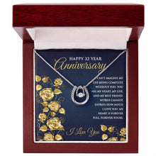 32nd Wedding Anniversary Pendant Necklace for Wife - Meaningful Cards