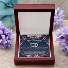 33rd Birthday Gift For Her, Dainty Circles Necklace Minimalist Jewelry - Meaningful Cards