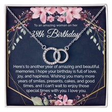 38th Birthday Gift For Her, Dainty Circles Necklace Minimalist Jewelry - Meaningful Cards