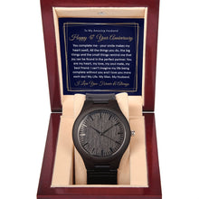 47th Wedding Anniversary Gift for Him, 47 Year Anniversary Watch for Husband Wooden Watch - Meaningful Cards