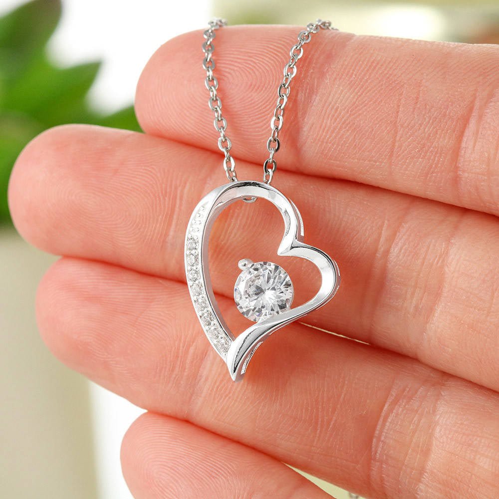 4th Wedding Anniversary Heart Pendant Necklace for Wife Anniversary Gift for Her - Meaningful Cards
