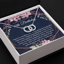 55th Birthday Gift For Her, Dainty Circles Necklace Minimalist Jewelry - Meaningful Cards