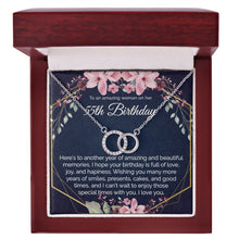 55th Birthday Gift For Her, Dainty Circles Necklace Minimalist Jewelry - Meaningful Cards