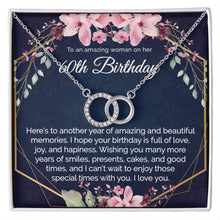 60th Birthday Gift For Her, Dainty Circles Necklace Minimalist Jewelry - Meaningful Cards
