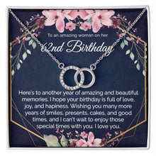 62nd Birthday Gift For Her, Dainty Circles Necklace Minimalist Jewelry - Meaningful Cards