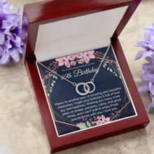 65th Birthday Gift For Her, Dainty Circles Necklace Minimalist Jewelry - Meaningful Cards