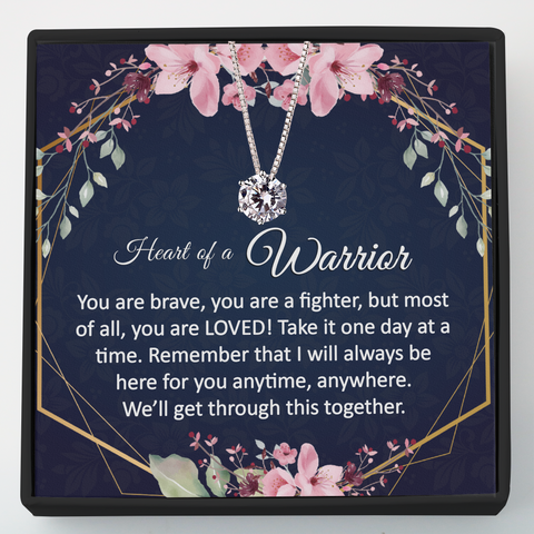 ALS Support Gift, Lou Gehrigs Disease, Silver CZ Necklace