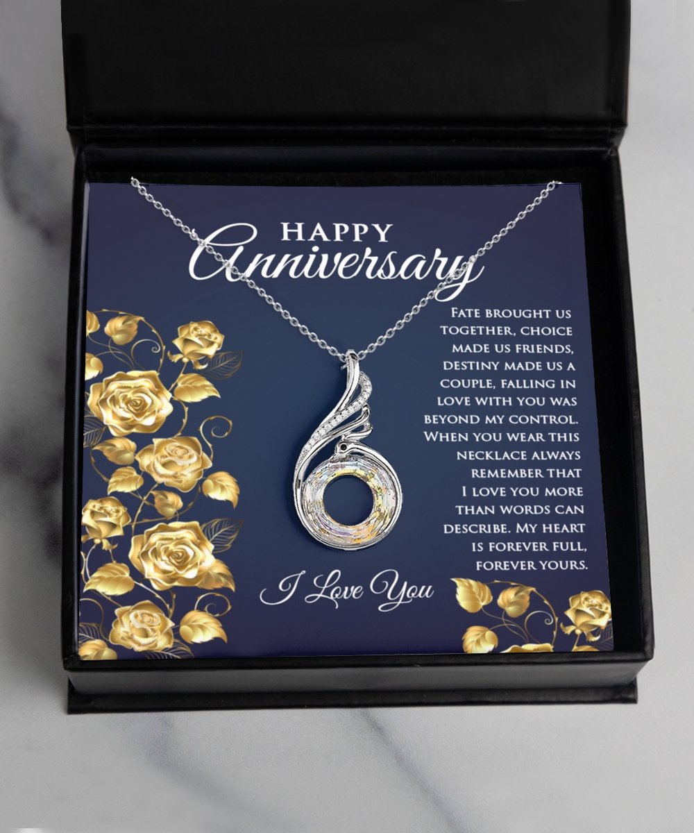Anniversary Gift For Her Anniversary Necklace For Wife Romantic Anniversary Jewelry Gift Real Sterling Silver Necklace - Meaningful Cards