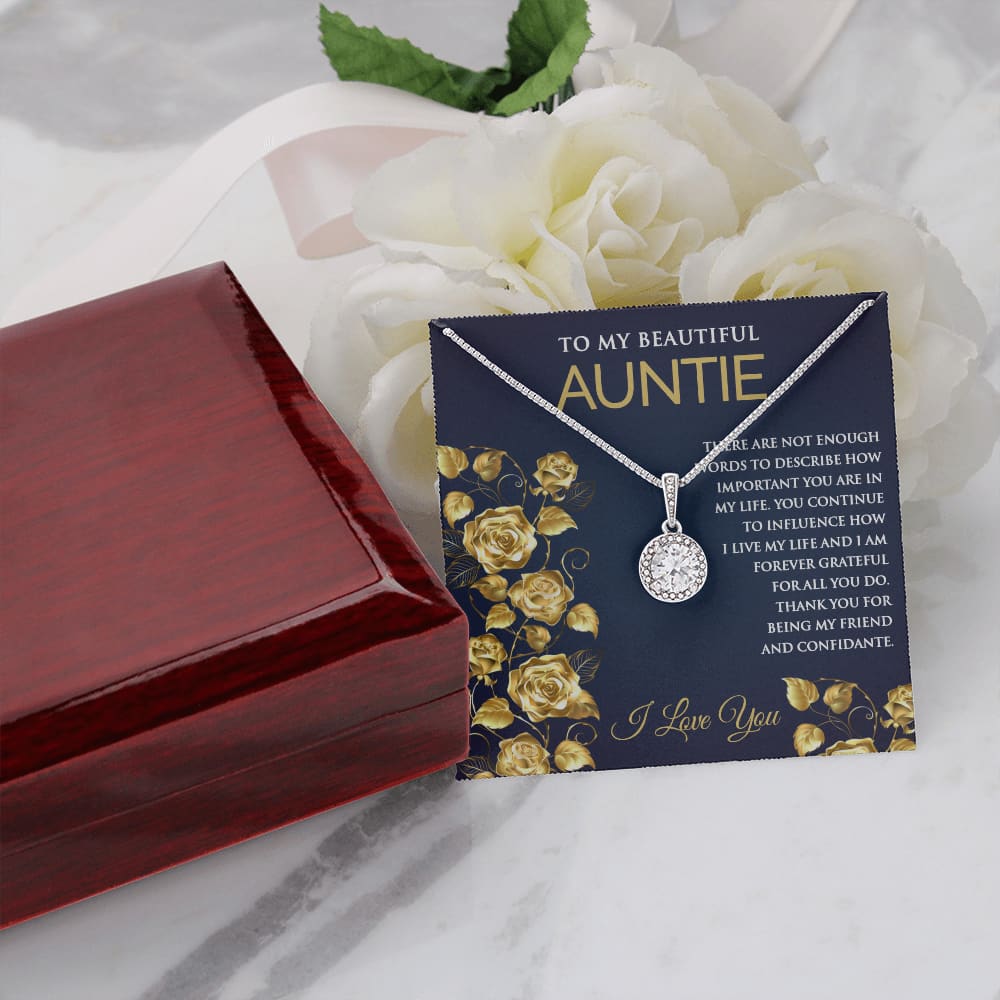 Aunt Thoughtful Birthday Jewelry Necklace Gift - Meaningful Cards