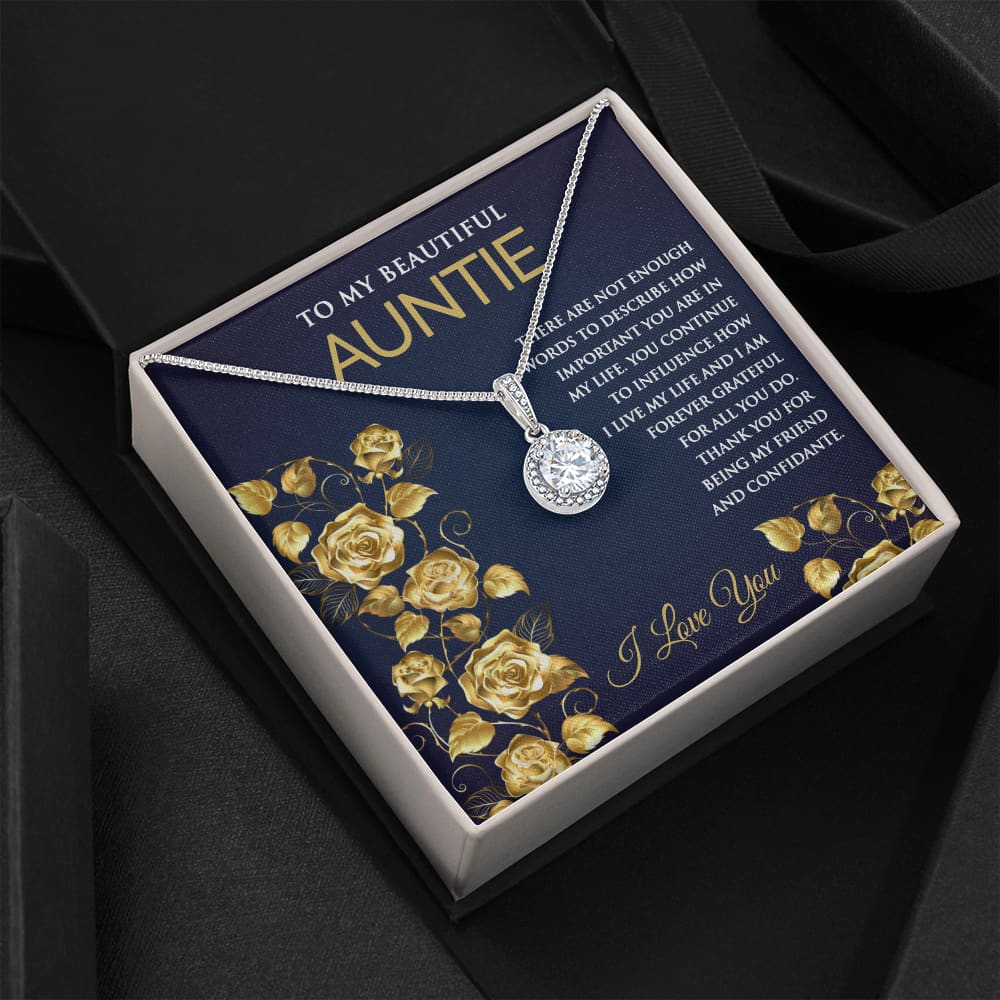 Aunt Thoughtful Birthday Jewelry Necklace Gift - Meaningful Cards
