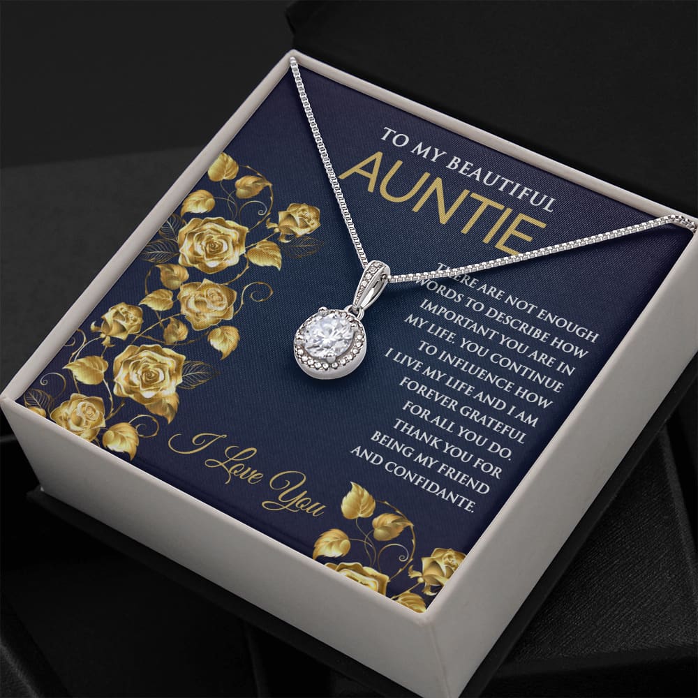 Aunt Thoughtful Birthday Jewelry Necklace Gift - Meaningful Cards