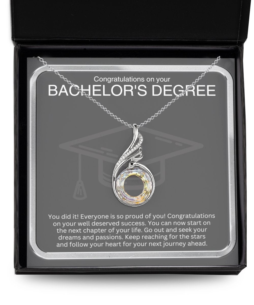 Bachelor's degree graduation necklace for her - BA, BS Graduation Gifts - Meaningful Cards