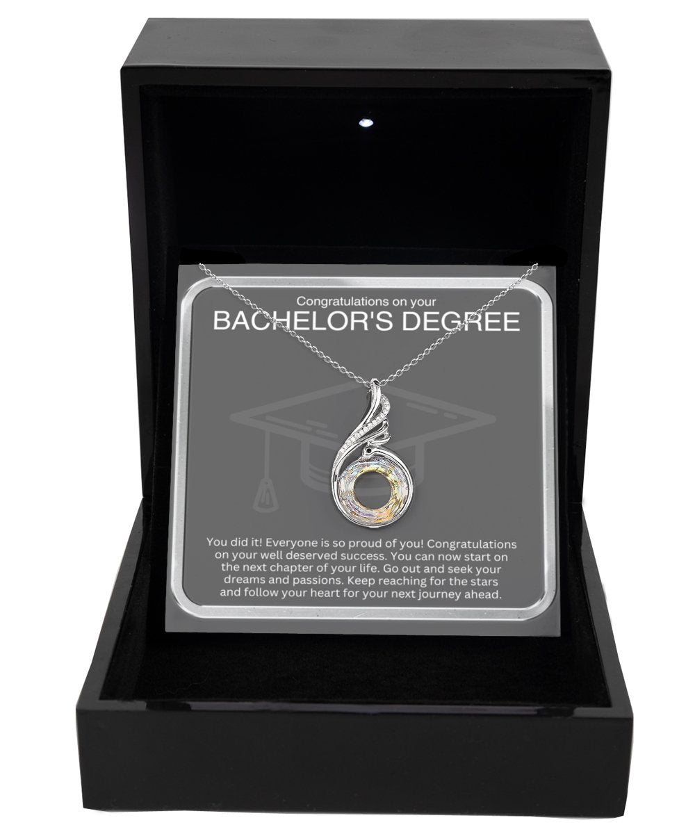 Bachelor's degree graduation necklace for her - BA, BS Graduation Gifts - Meaningful Cards