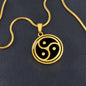 BDSM pendant necklace, Triskele jewelry, Triskelion bdsm engraving - Meaningful Cards