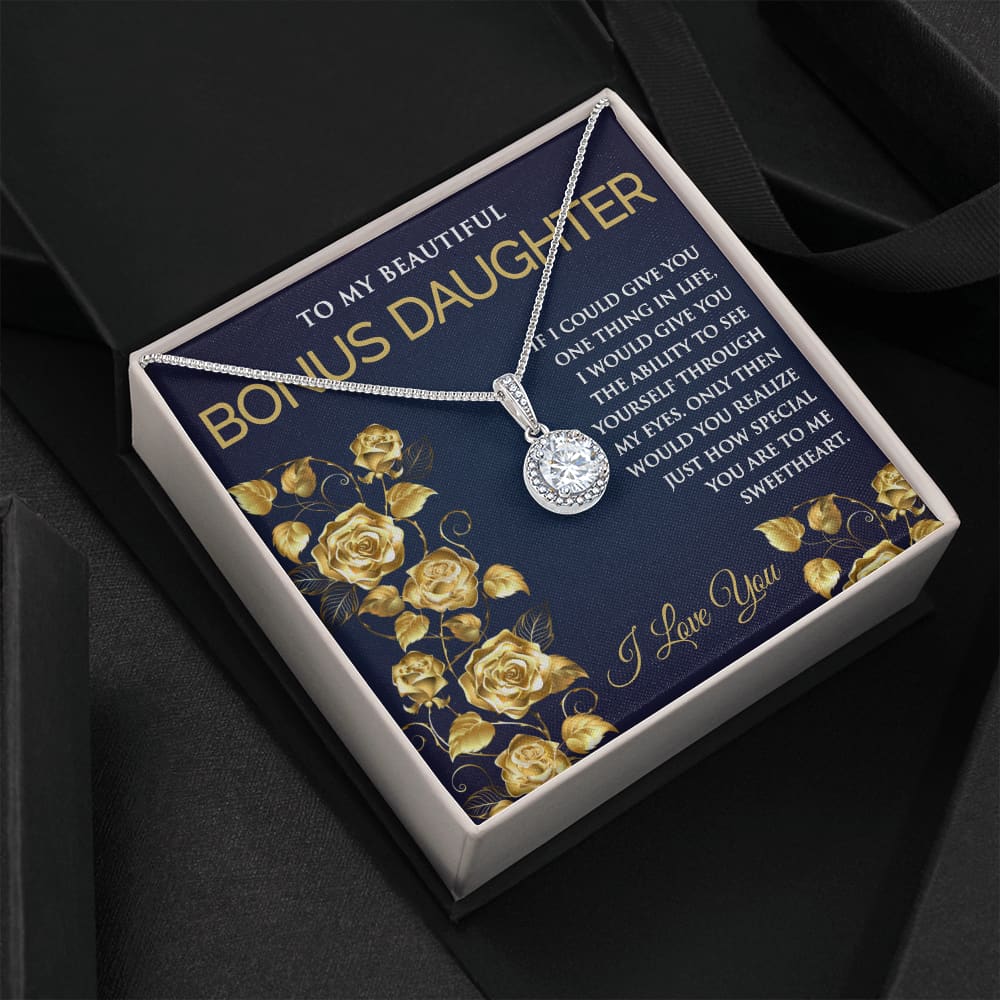 Eternal Hope Necklace for Bonus Daughter - Meaningful Cards