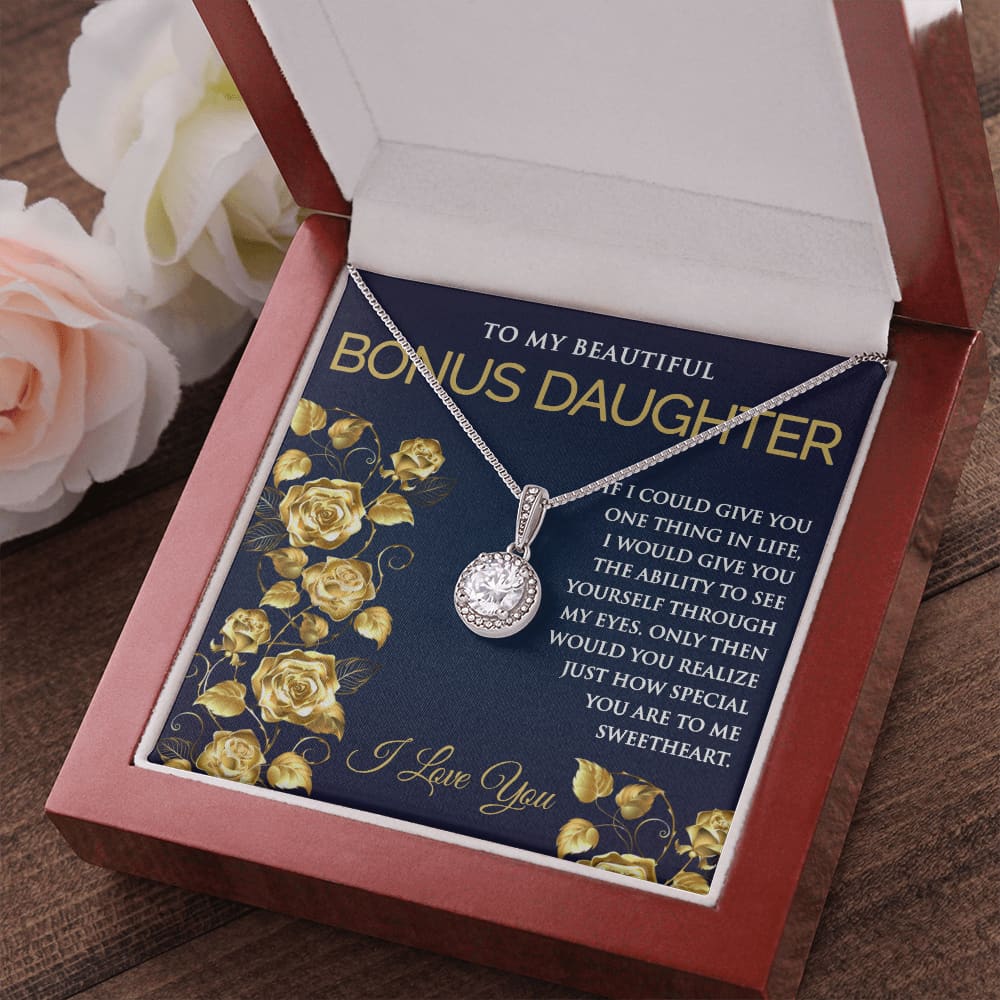 Eternal Hope Necklace for Bonus Daughter - Meaningful Cards