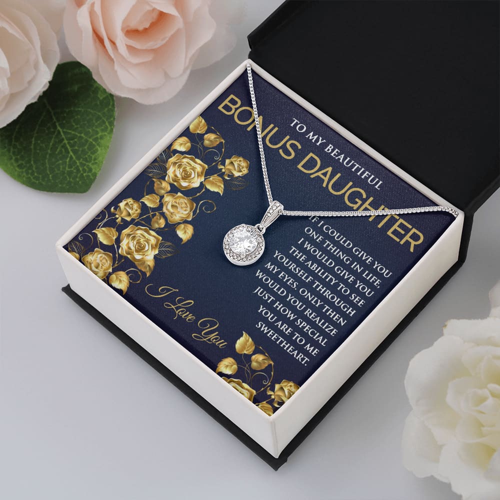 Eternal Hope Necklace for Bonus Daughter - Meaningful Cards