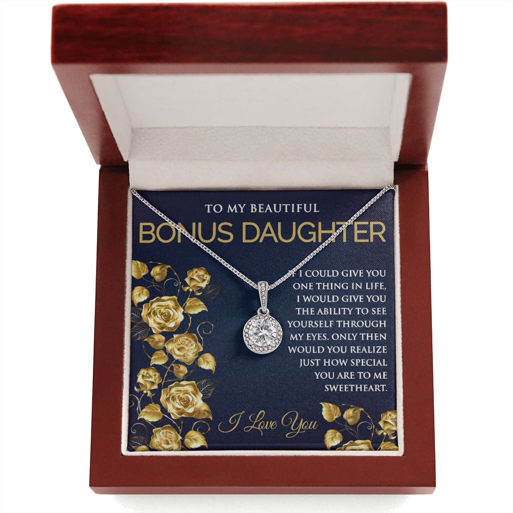 Eternal Hope Necklace for Bonus Daughter - Meaningful Cards