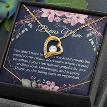 Bonus Mom Gift - Heart Pendant CZ Necklace Minimalist Jewelry - Meaningful Cards