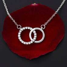 Bonus Mom Jewelry Dainty Circles Necklace Interlocking Hoops - Meaningful Cards
