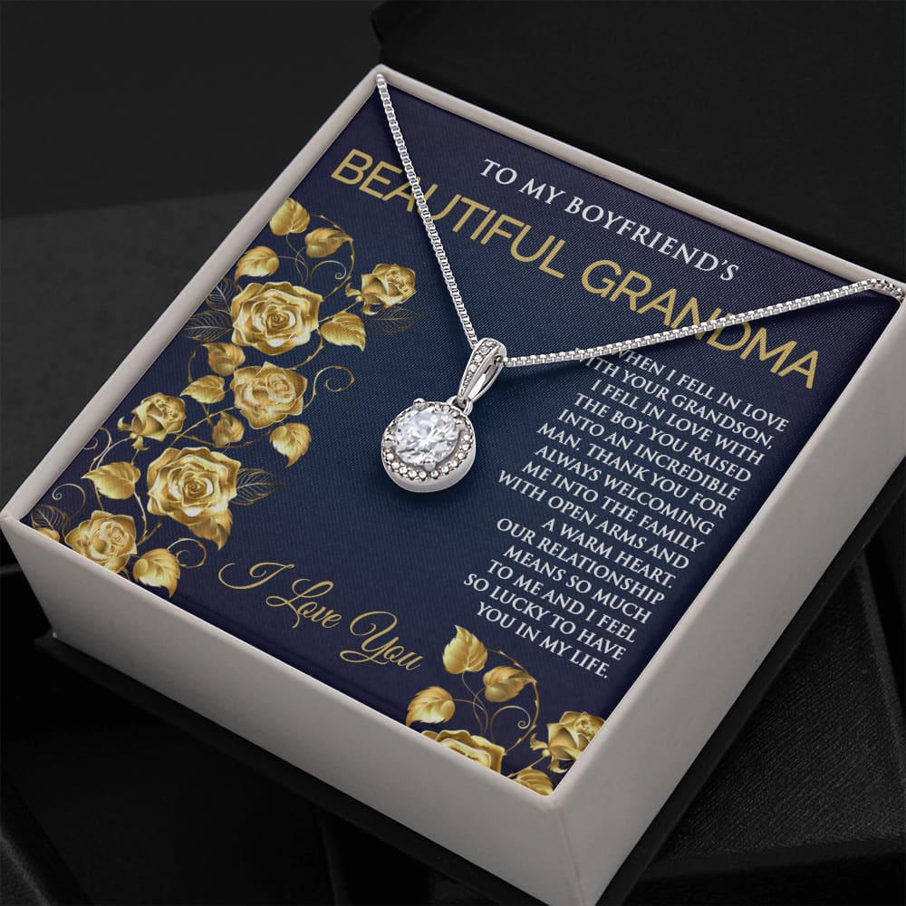 Eternal Hope Necklace for Boyfriends Grandma - Meaningful Cards