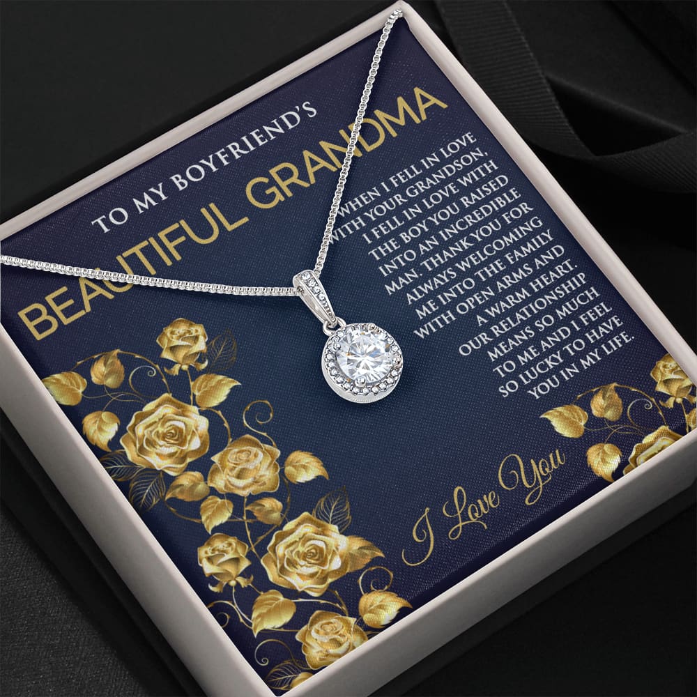 Eternal Hope Necklace for Boyfriends Grandma - Meaningful Cards