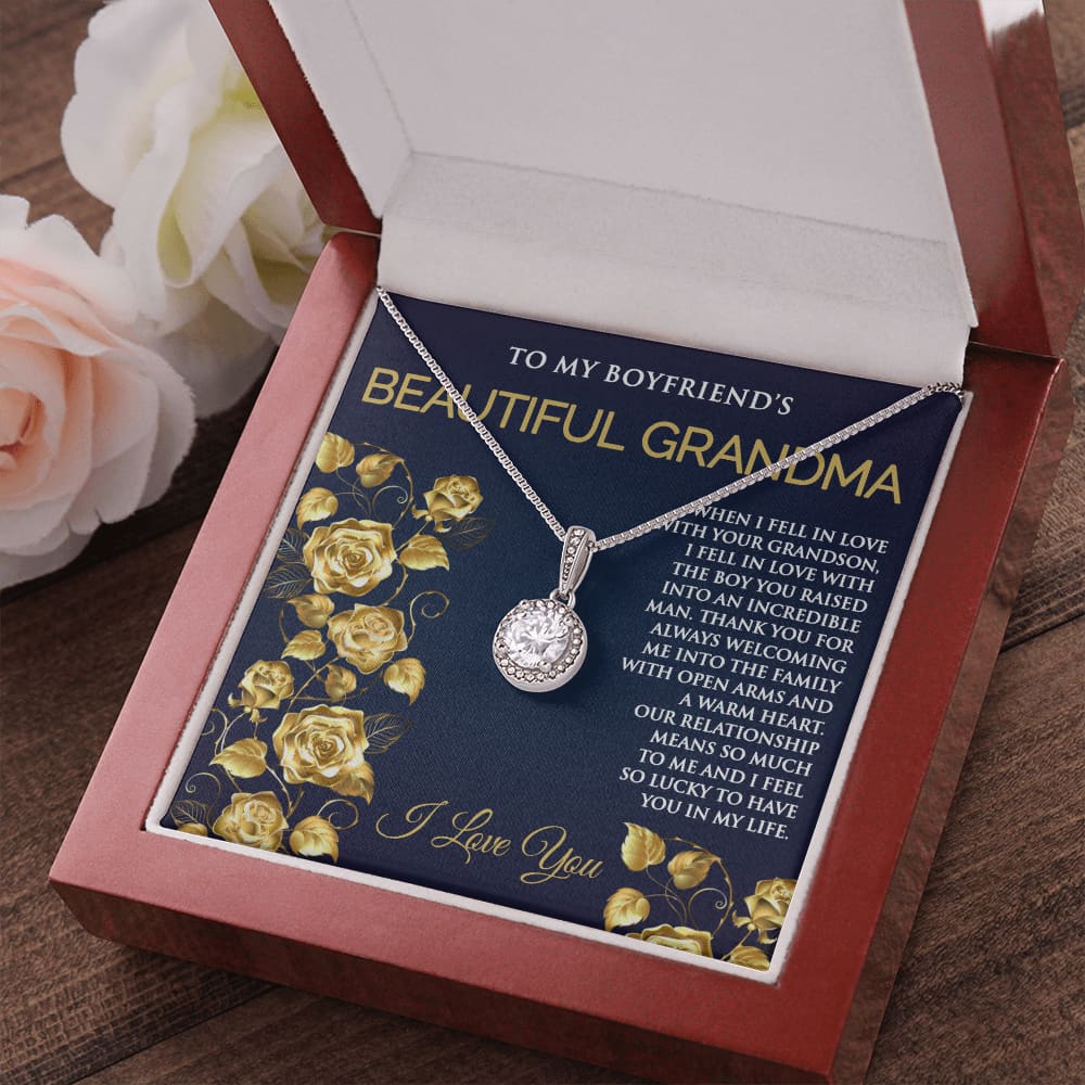 Eternal Hope Necklace for Boyfriends Grandma - Meaningful Cards
