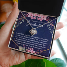 Boyfriend Grandma Gift - Gold Pendant CZ Necklace 18k Gold Love Knot - Meaningful Cards