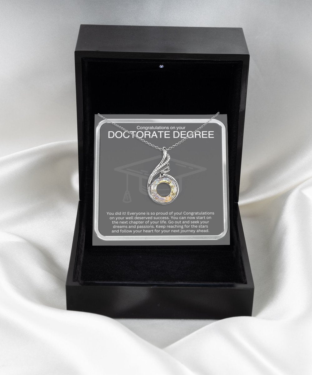 Doctorate degree graduation necklace for her - PHD, DDS, DPT Graduation Gifts - Meaningful Cards