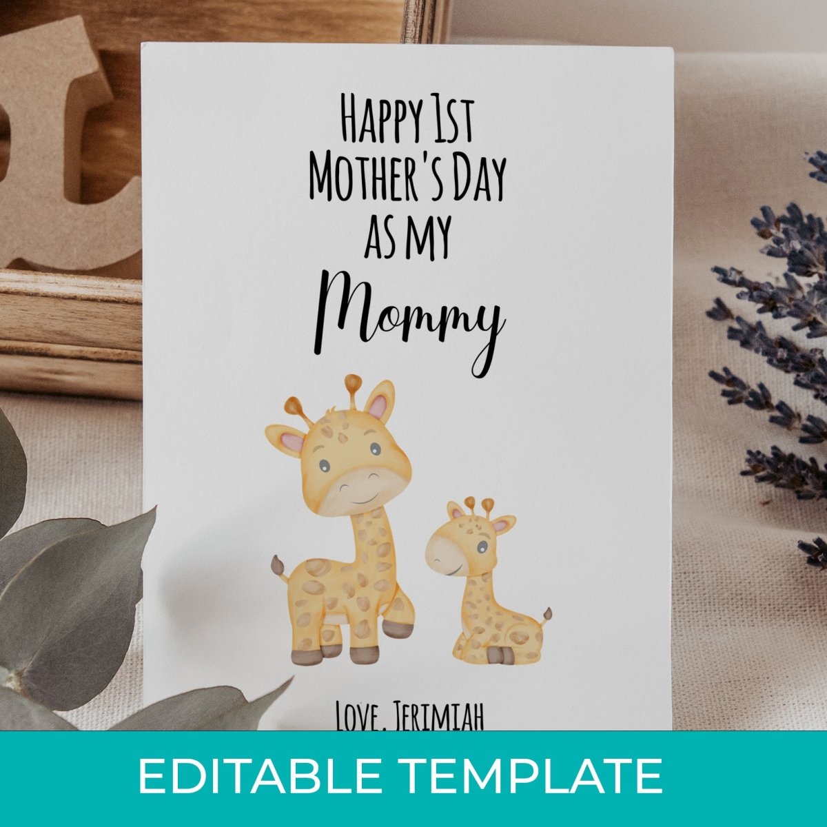 EDITABLE Mother's Day printable download template