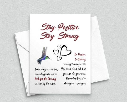 Everything is going to be ok card, Encouragement Uplifting Stay Strong Card - Meaningful Cards