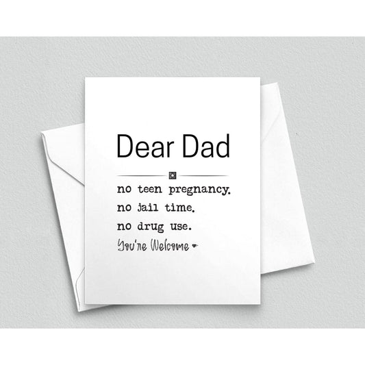 Dear Dad Funny Father's Day & Birthday Card - Meaningful Cards